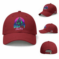 Funny Bigfoot Bowling Vaporwave Gift Baseball Cap