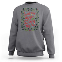 Holiday Lights And Human Rights Sweatshirt Christmas Activists Freedom Gift - Wonder Print Shop