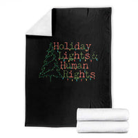 Xmas Holiday Lights And Human Rights Throw Blanket Equality Supporter Gift - Wonder Print Shop