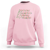 Xmas Holiday Lights And Human Rights Sweatshirt Equality Supporter Gift - Wonder Print Shop