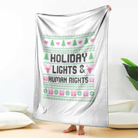 Christmas Lights For Human Rights Throw Blanket Equality Supporter Gift - Wonder Print Shop