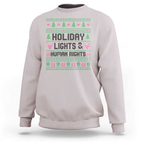 Christmas Lights For Human Rights Sweatshirt Equality Supporter Gift - Wonder Print Shop