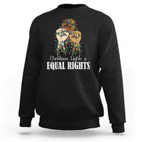 Christmas Lights And Equal Rights Sweatshirt Diversity Xmas Gift - Wonder Print Shop