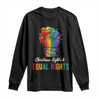 Christmas Lights Equal Rights Long Sleeve Shirt LGBT Hands Supporter Gift - Wonder Print Shop
