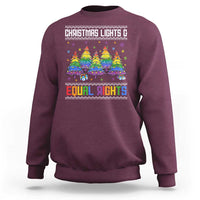 Christmas Equality Lights Ugly Sweater Sweatshirt Xmas Activism Gift - Wonder Print Shop