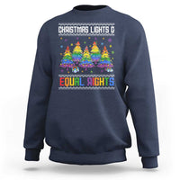 Christmas Equality Lights Ugly Sweater Sweatshirt Xmas Activism Gift - Wonder Print Shop