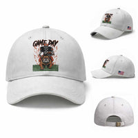 Funny Skeleton Playing Football Baseball Cap Game Day Gift