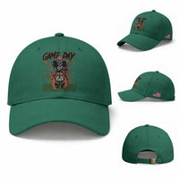 Funny Skeleton Playing Football Baseball Cap Game Day Gift