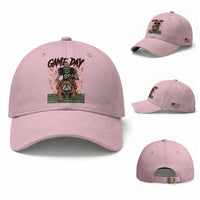 Funny Skeleton Playing Football Baseball Cap Game Day Gift