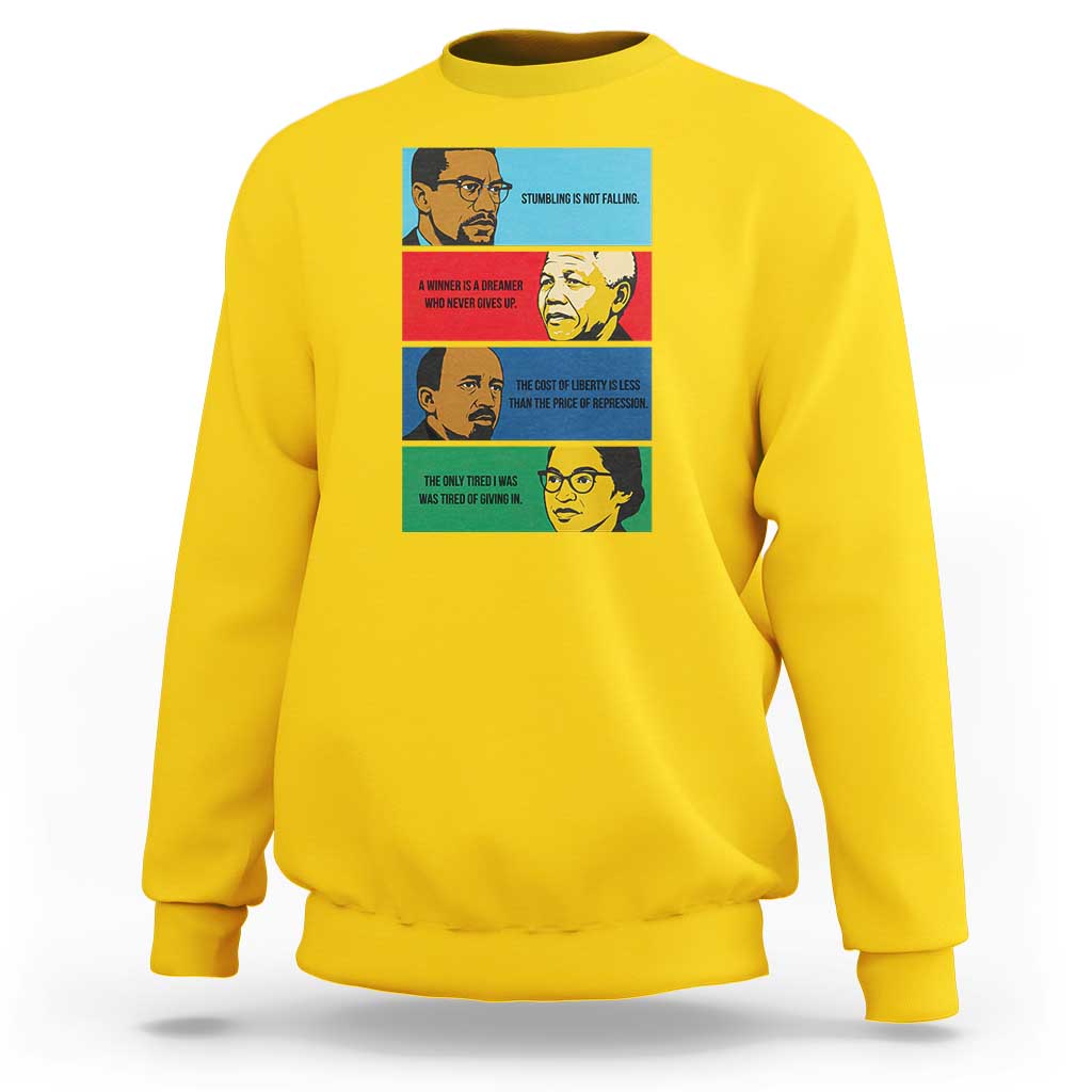 African American Leaders History Quote Gift Sweatshirt