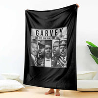 Marcus Garvey Quote Throw Blanket One God One Aim One Destiny