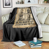 Vintage Marcus Garvey Throw Blanket Up You Mighty Race Quote