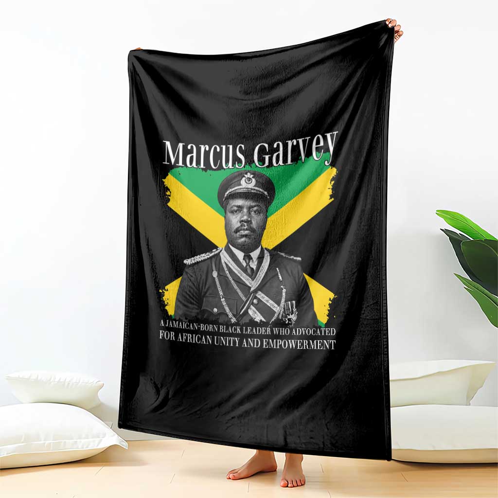 Marcus Garvey Jamaican National Hero Throw Blanket Pan Africanism History Gift