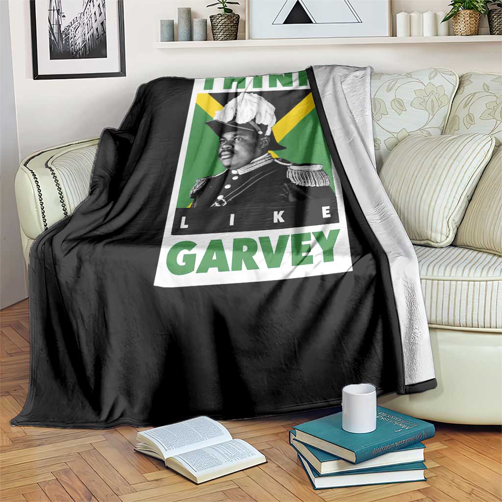 Pan Africanism Think Like Garvey Throw Blanket Marcus Garvey Jamaica Flag