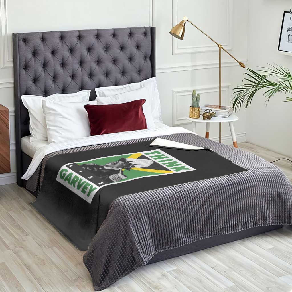 Pan Africanism Think Like Garvey Throw Blanket Marcus Garvey Jamaica Flag