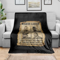 Vintage Marcus Garvey Quote Throw Blanket A People Without Knowledge Of Their Past