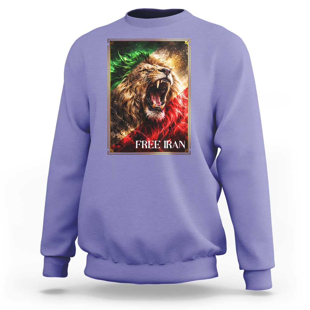 Free Iran Lion Sweatshirt Freedom Resistance Solidarity Movement Gift