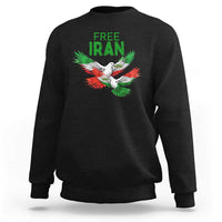 Iranian Flag Peace Doves Sweatshirt Free Iran Freedom Statement Gift