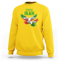 Iranian Flag Peace Doves Sweatshirt Free Iran Freedom Statement Gift