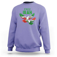 Iranian Flag Peace Doves Sweatshirt Free Iran Freedom Statement Gift