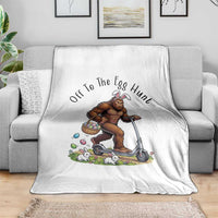 Funny Easter Bigfoot Throw Blanket Off To The Egg Hunt