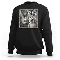 Funny Easter Bunny Selfie Mothman Egg Hunt Sweatshirt