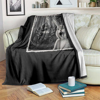 Funny Easter Bunny Selfie Throw Blanket Bigfoot Jersey Devil Chupacabra Egg Hunt