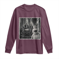 Funny Easter Bunny Selfie Long Sleeve Shirt Bigfoot Jersey Devil Chupacabra Egg Hunt