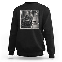 Funny Easter Bunny Selfie Sweatshirt Bigfoot Jersey Devil Chupacabra Egg Hunt