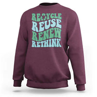Recycle Reuse Renew Rethink Sweatshirt Eco Friendly Earth Day
