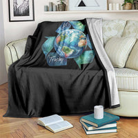 Earth Day Dont Be Trashy Throw Blanket Environmental Awareness Gift