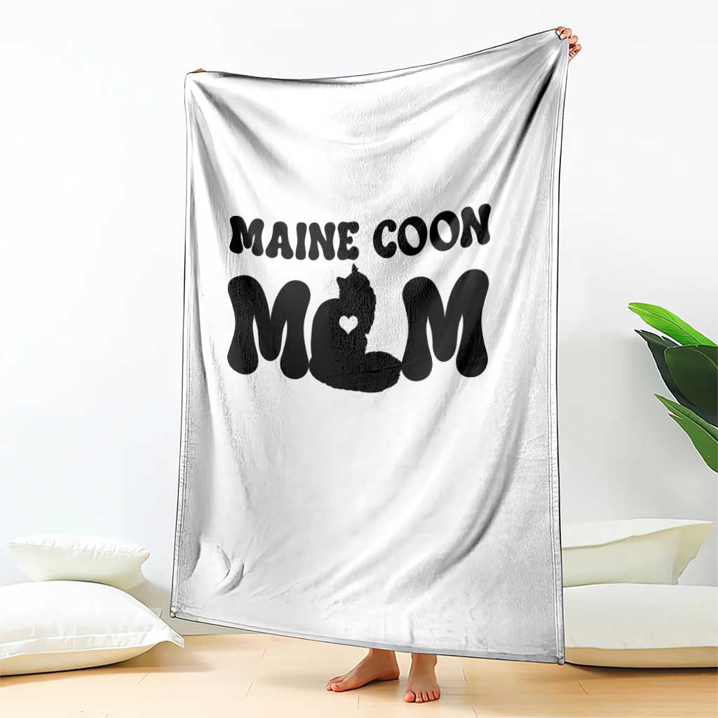 Maine Coon Mom Throw Blanket Cat Lover Gift For Her