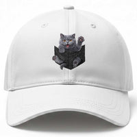 Cute British Shorthair Cat In Pocket Baseball Cap Cat Lover