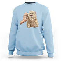 Cute Persian Cat High Five Sweatshirt Cat Lover