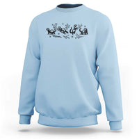 Minimalist Ferret Floral Graphic Sweatshirt Exotic Pet Owner Gift