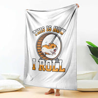 Cute Hamster Running Wheel Throw Blanket This Is How I Roll