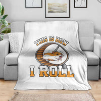 Cute Hamster Running Wheel Throw Blanket This Is How I Roll