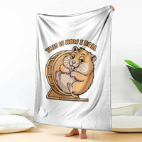 Funny Hamster This Is How I Roll Throw Blanket Cute Rodent Wheel Meme