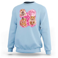 Three Hamsters Retro Graphic Sweatshirt Small Pet Lover Gift Idea