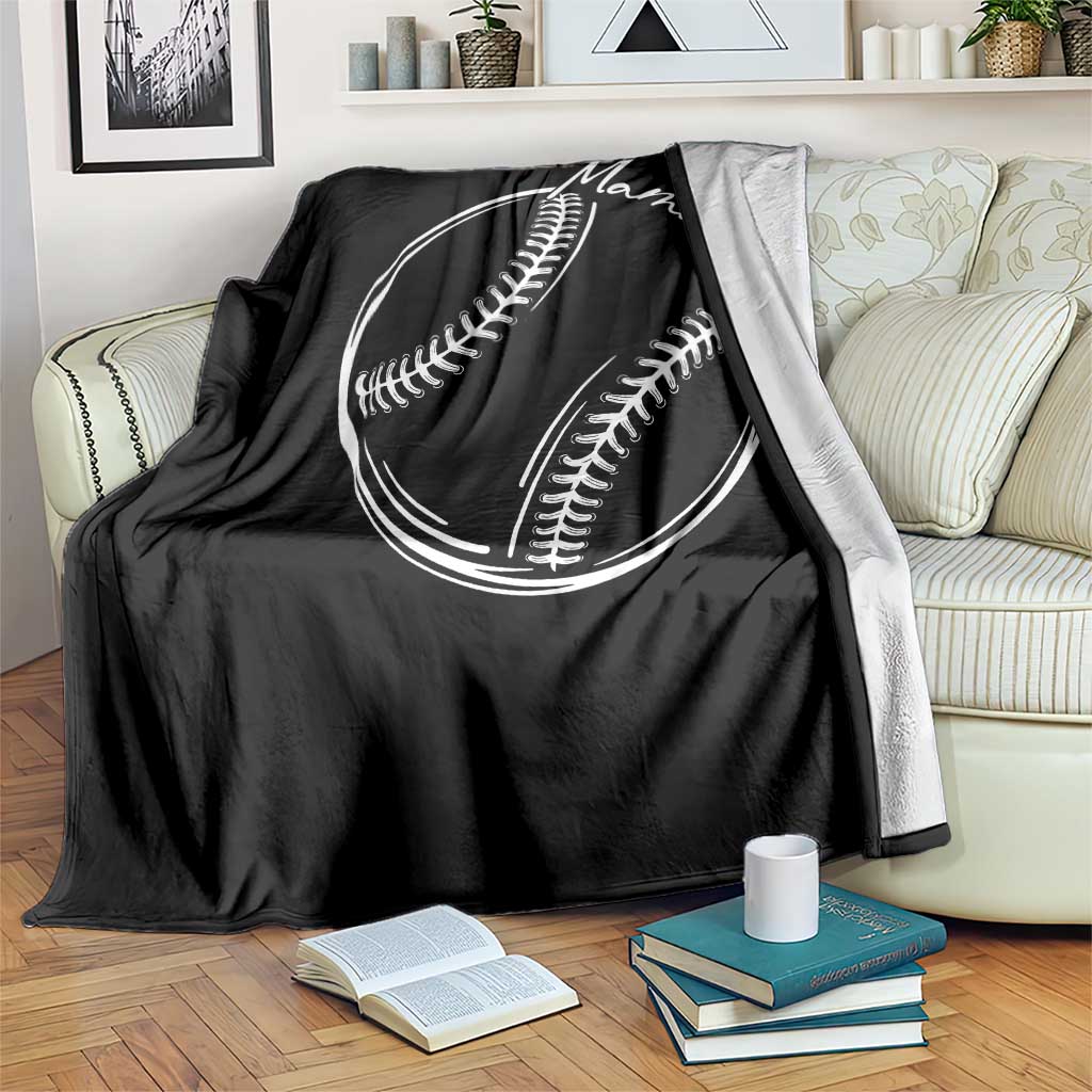 Baseball Mama Graphic Throw Blanket Game Day Gift For Baseball Moms
