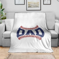 Proud Baseball Dad Throw Blanket Game Day Gift For Him