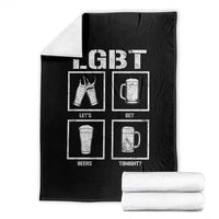 LGBT Let's Get Beers Tonight Throw Blanket Funny Beer Drinking