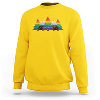 Christmas Rainbow Tree LGBTQ Support Sweatshirt Holiday Pride Gift