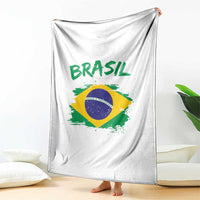 Vintage Brasil Flag Throw Blanket Brazilian Heritage Pride