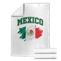 Retro Vintage Mexico Flag Throw Blanket Mexican Pride Gift