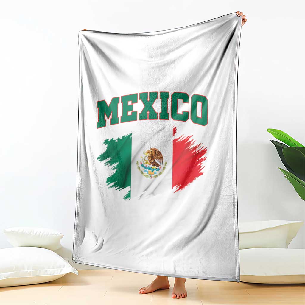 Retro Vintage Mexico Flag Throw Blanket Mexican Pride Gift