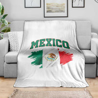 Retro Vintage Mexico Flag Throw Blanket Mexican Pride Gift