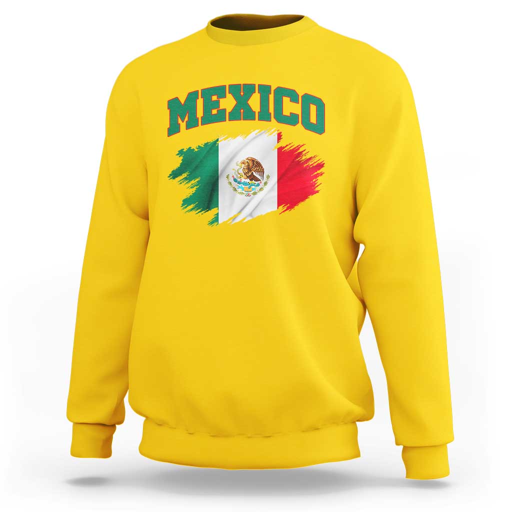 Retro Vintage Mexico Flag Sweatshirt Mexican Pride Gift