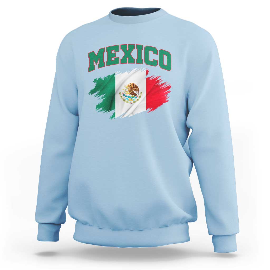 Retro Vintage Mexico Flag Sweatshirt Mexican Pride Gift
