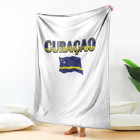 Vintage Curacao Flag Throw Blanket Dutch Caribbean Heritage Gift